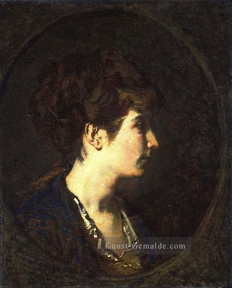 Porträt einer Dame figur Maler Thomas Couture Ölgemälde